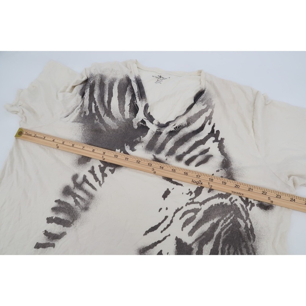 Denim & Supply Ralph Lauren T-Shirt Mens XXL Zebra Print Graphic V-Neck Cotton - Picture 6 of 9